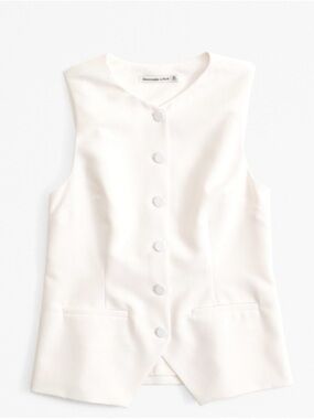 Abercrombie & Fitch Sleeveless Mara Button Vest XS